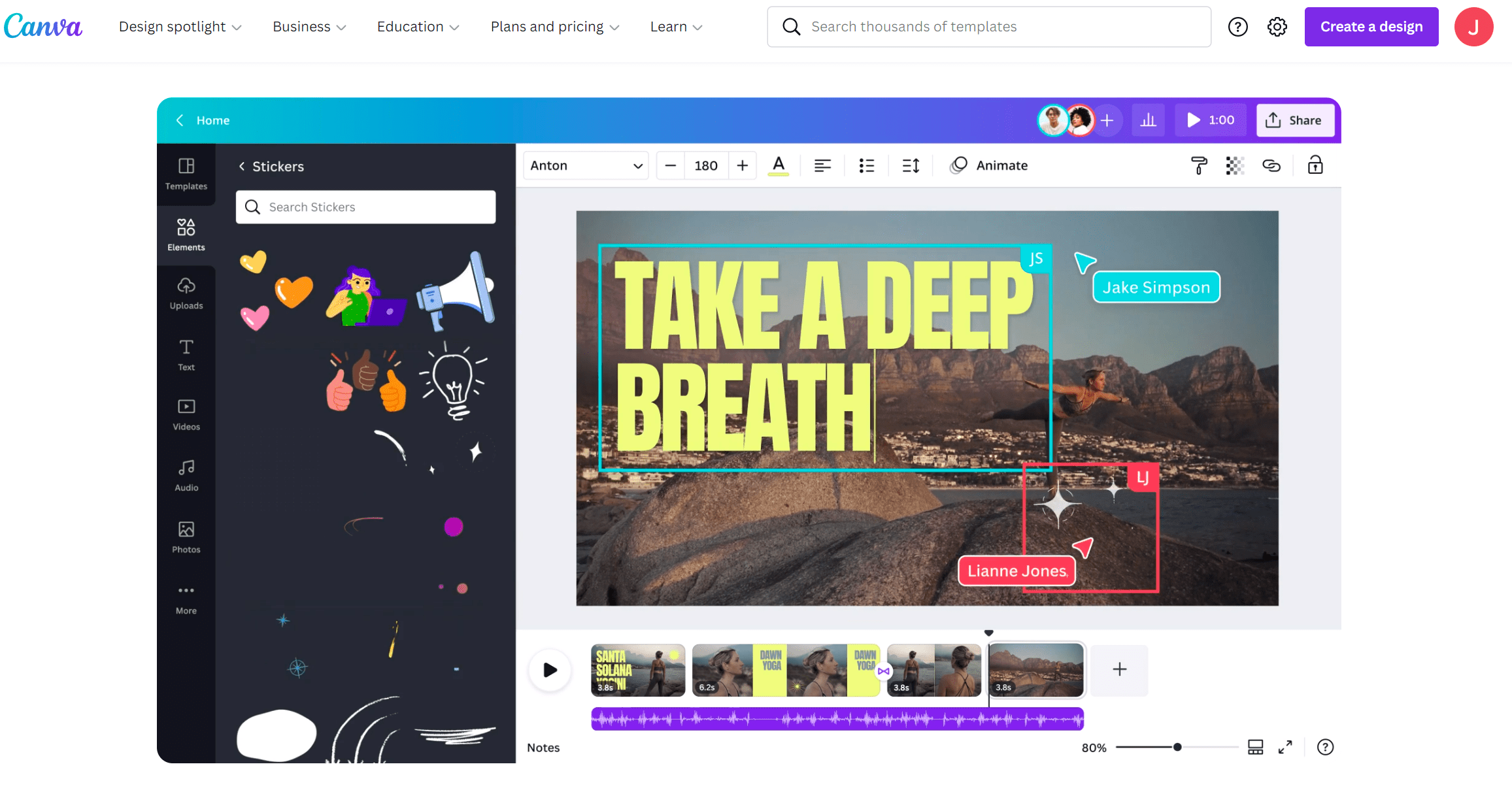 Canva video editing software
